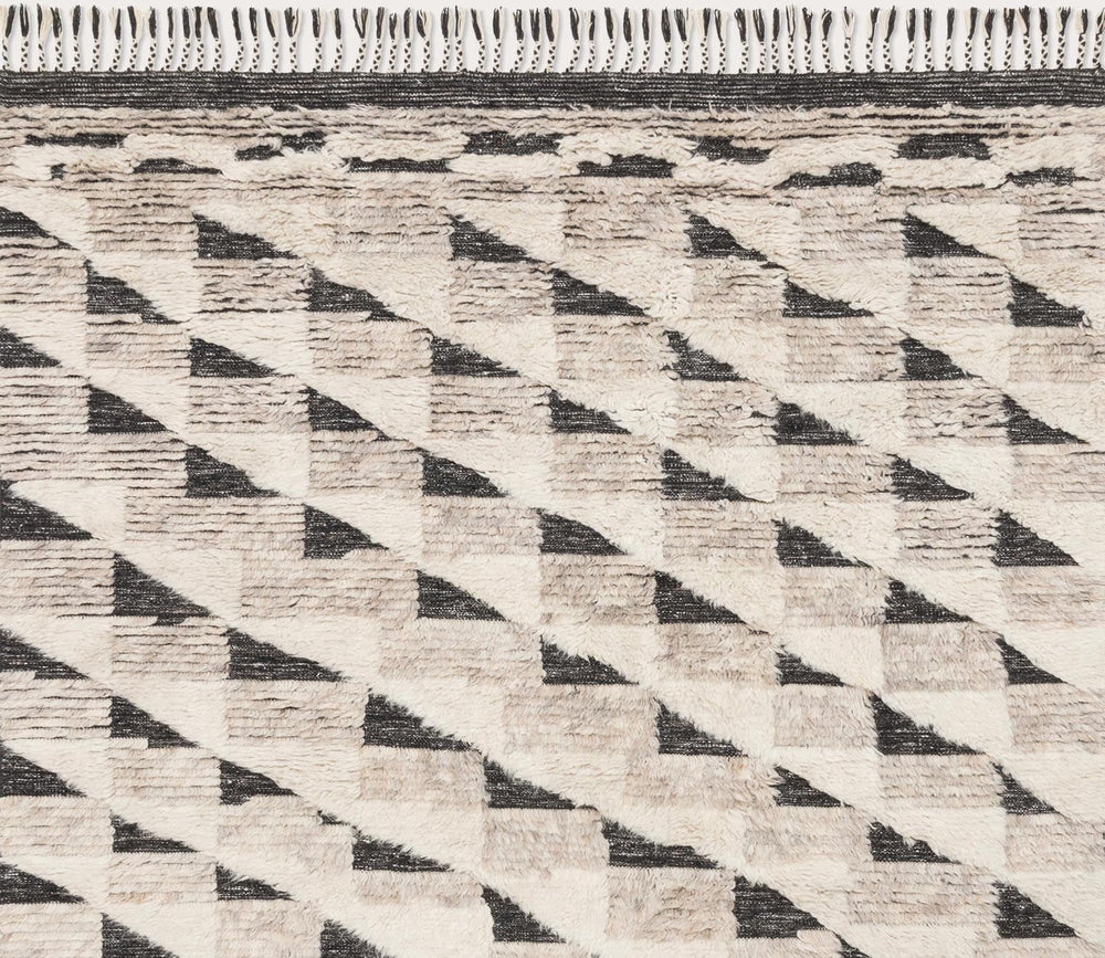 Khalid Natural Black Area Rug by Loloi