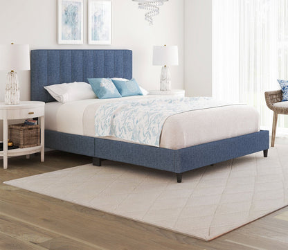 Lafayette Linen Fabric Upholstered Platform Bed by Arkotec
