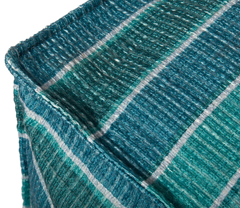 Loloi Lagoon Stripe Square Pouf - Image 2