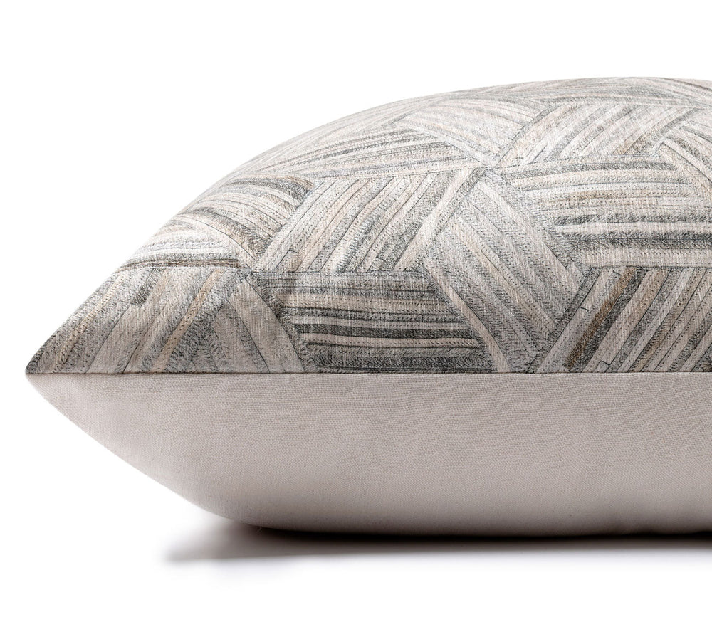 Lattice Faux Hide Floor Pillow by Loloi