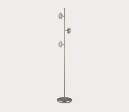 Laurel Satin Nickel Accent Floor Lamp by Nova Lighting