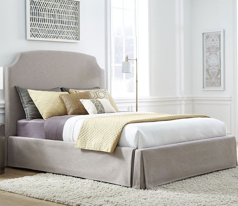 Laurel Upholstered Skirted Storage Panel Bed by Modus Furniture
