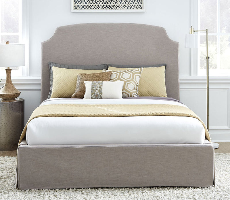 Modus Furniture Laurel Upholstered Skirted Storage Panel Bed - Image 1