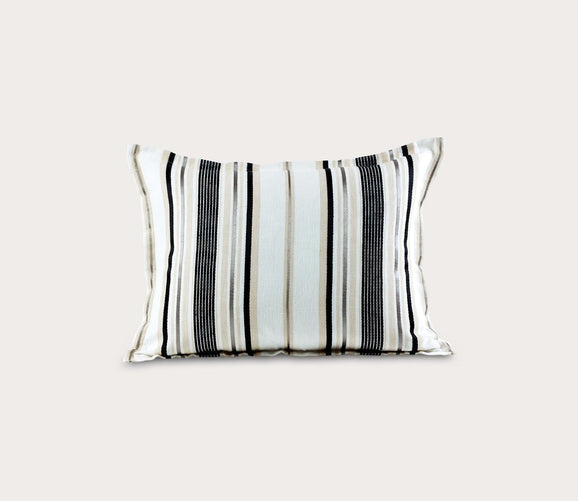 Le Stripe Natural Linen Throw Pillow by Ann Gish
