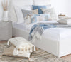 Lima Stripe Throw Blanket by Villa by Classic Home - in capri blue in room scene