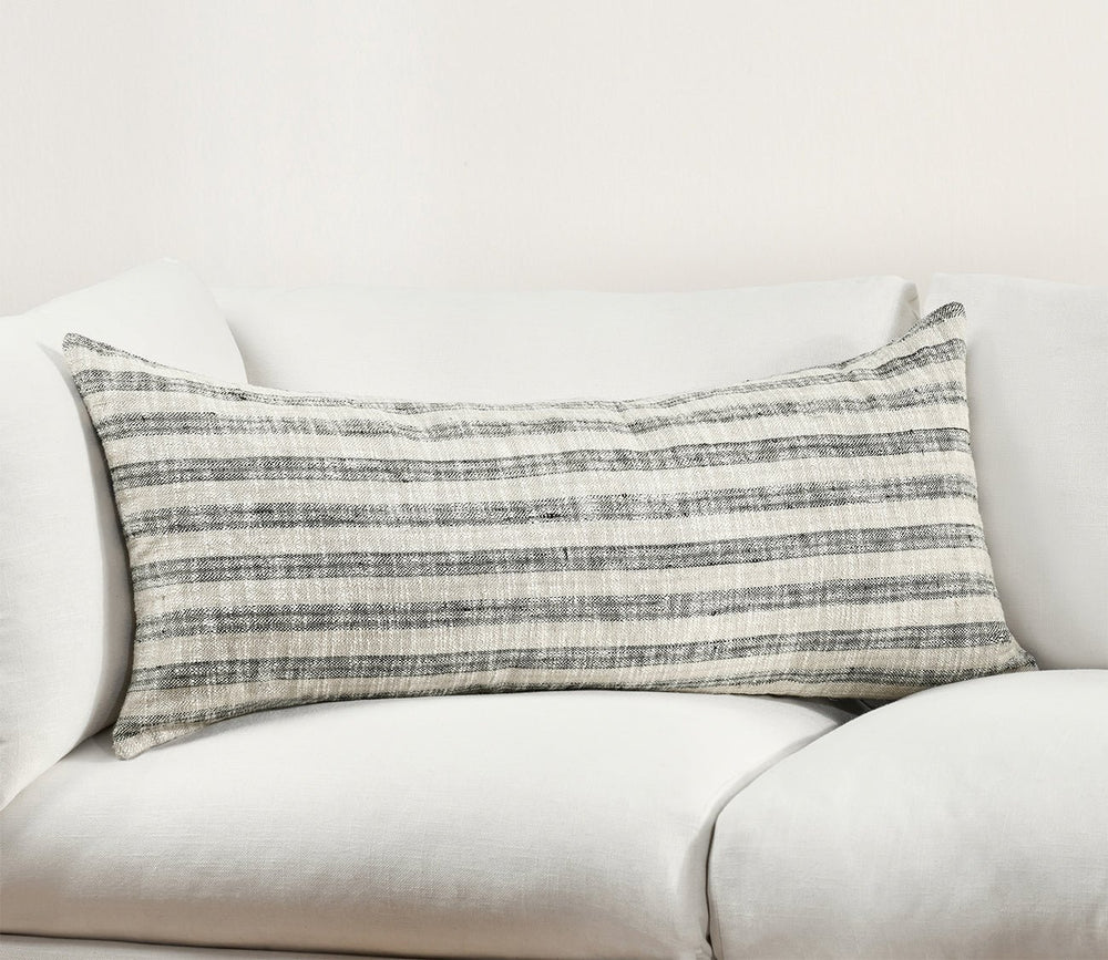 Linna Natural Black Throw Pillow by Villa by Classic Home