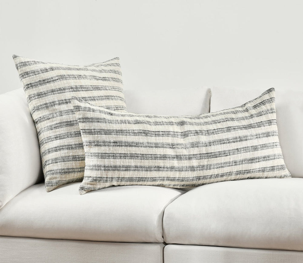 Linna Natural Black Throw Pillow by Villa by Classic Home