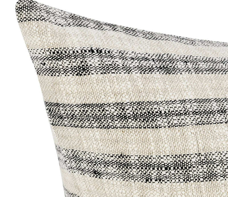 Villa by Classic Home Linna Natural Black Throw Pillow - Image 5