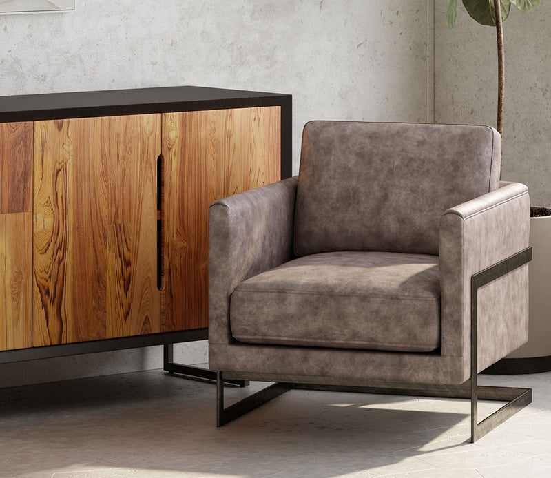 Moe's Furniture Luxley Iron Frame Upholstered Club Chair - Image 5