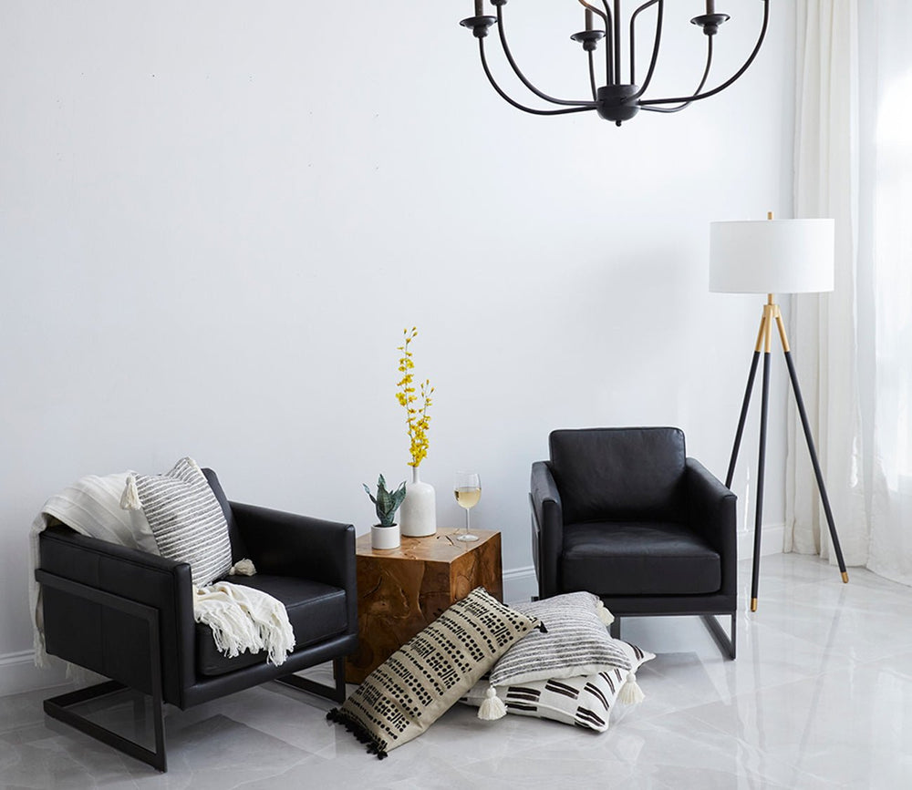 Luxley Iron Frame Upholstered Club Chair by Moe's Furniture