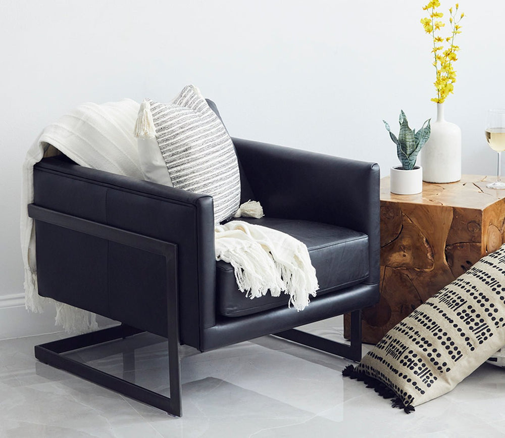 Luxley Iron Frame Upholstered Club Chair by Moe's Furniture