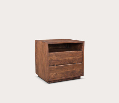 Madagasikara Solid Acacia Wood 1-Drawer Nightstand by Moe's Furniture