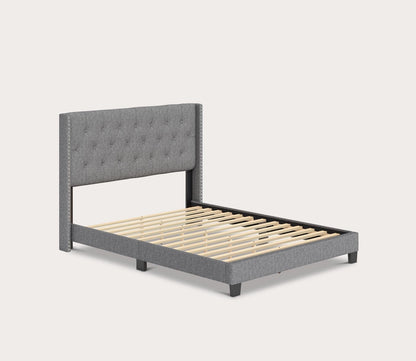 Madeira Wingback Linen Upholstered Platform Bed by Arkotec