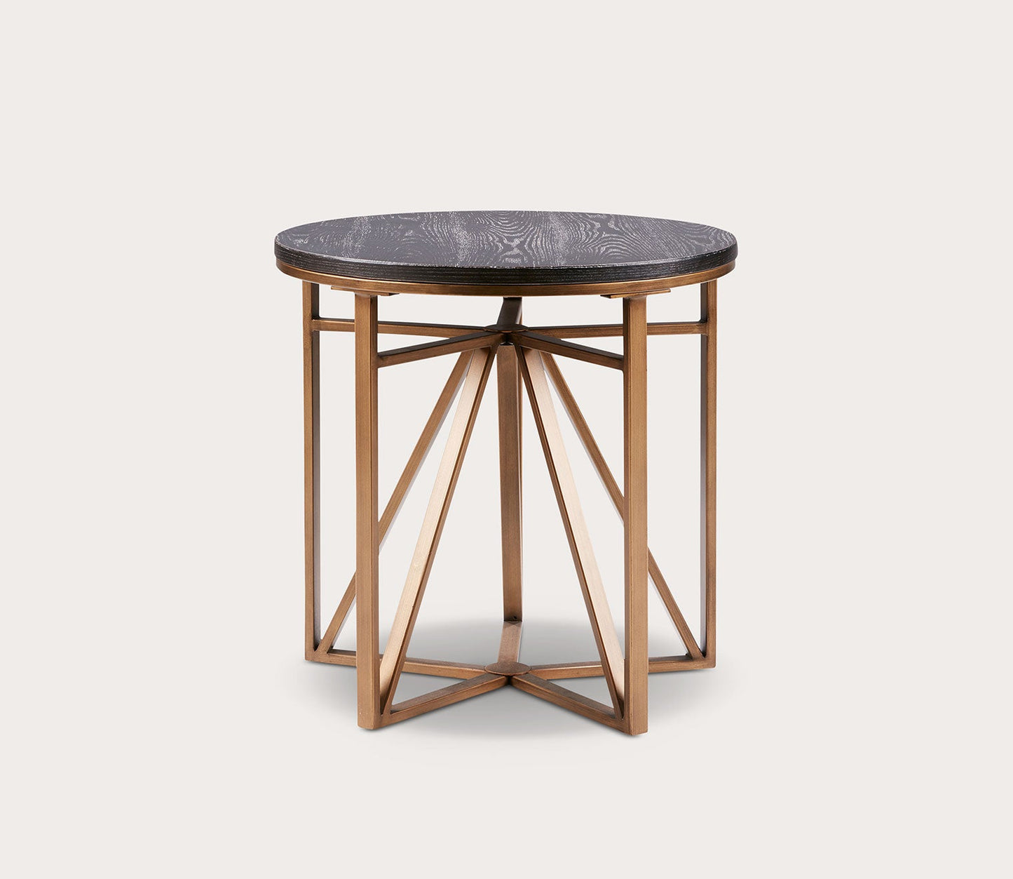 Madison Round Bronze Metal End Table by Madison Park
