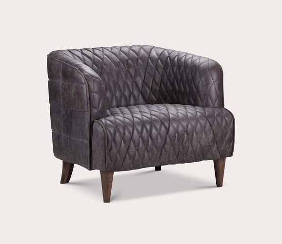 Magdelan Tufted Top-Grain Leather Armchair by Moe's Furniture