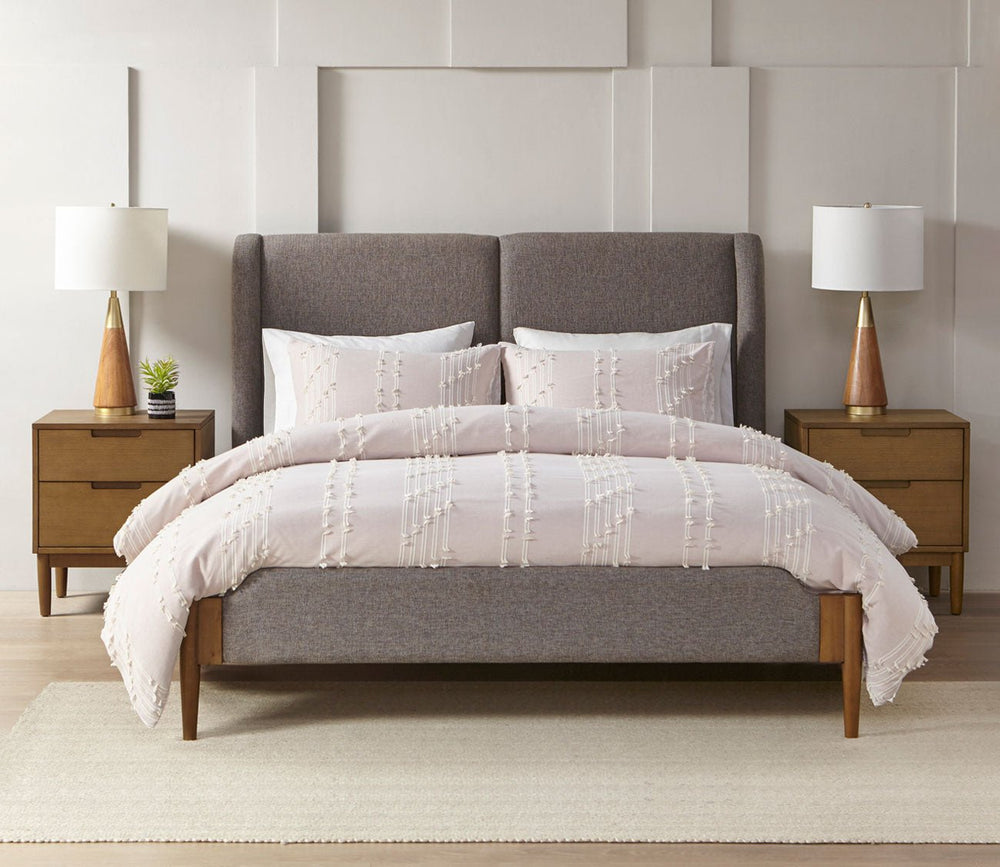 Mallory Walnut Wood 2-Drawer Nightstand by INK + IVY