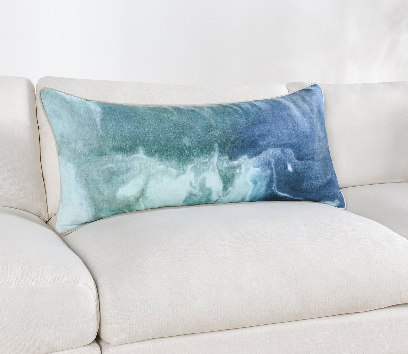 Mantra Capri Blue Multi Throw Pillow by Villa by Classic Home