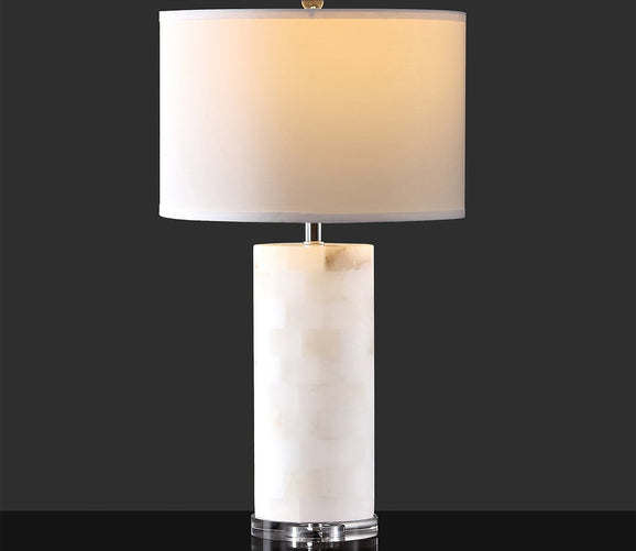 Massey Round Alabaster Table Lamp by Safavieh