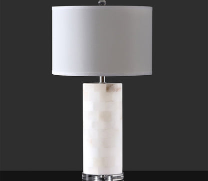 Massey Round Alabaster Table Lamp by Safavieh
