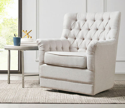 Mathis Swivel Glider Accent Chair by Madison Park
