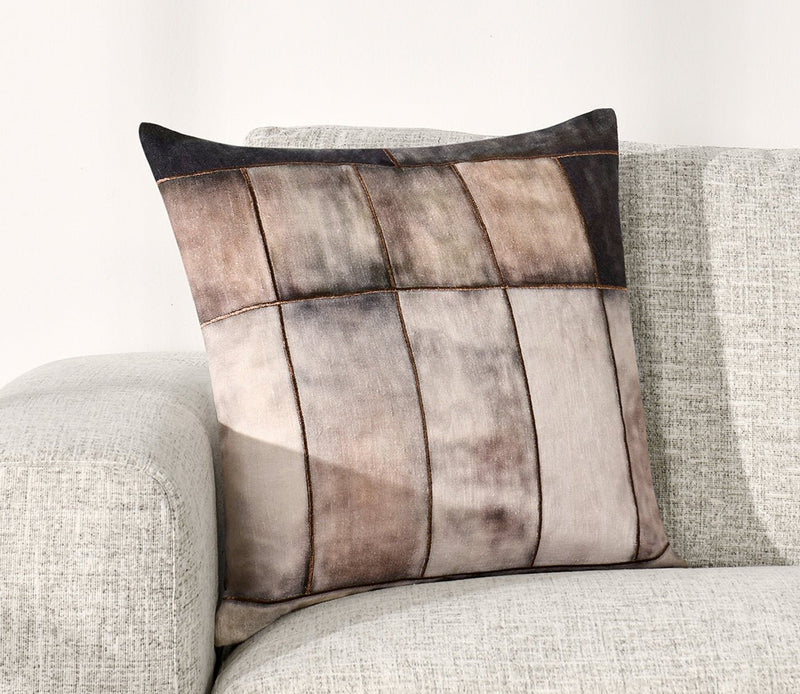 Villa by Classic Home Maude Penny Brown Throw Pillow - Image 1