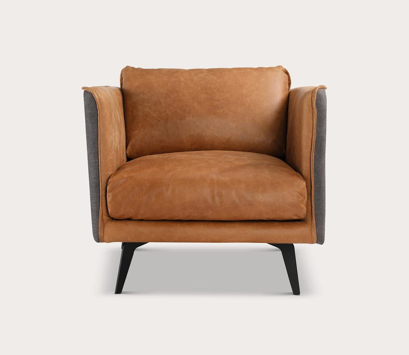 Moe's Furniture Messina Top-Grain Leather Armchair - Image 1
