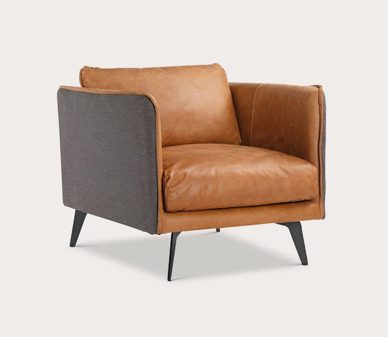 Moe's Furniture Messina Top-Grain Leather Armchair - Image 2