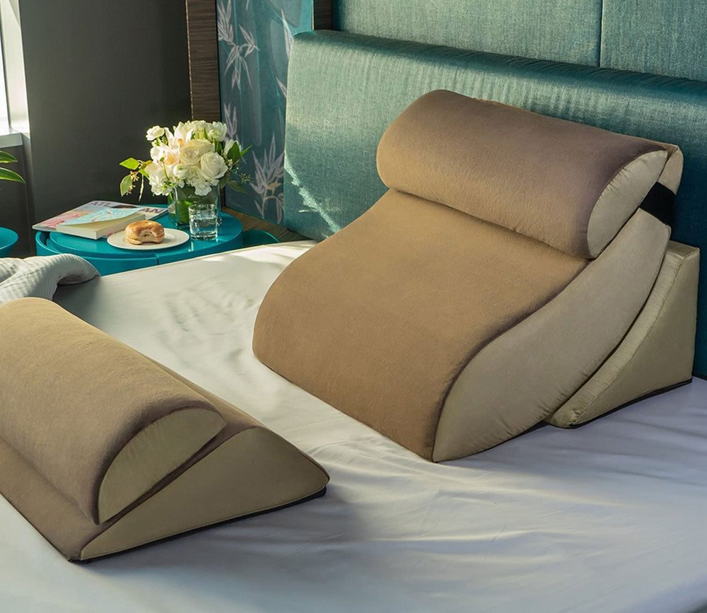 Microvelvet Kind Bed Orthopedic Support Wedge Pillow System by Avana