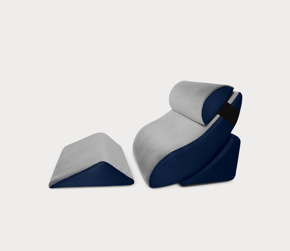 Microvelvet Kind Bed Orthopedic Support Wedge Pillow System by Avana