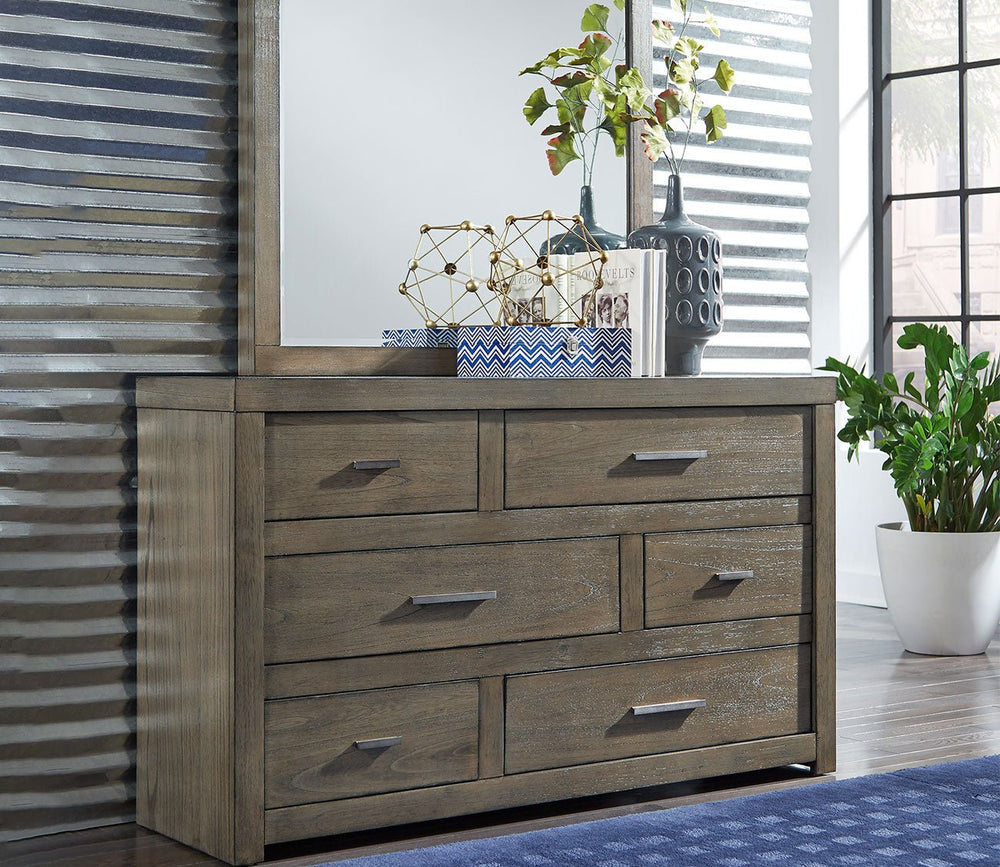 Modern Loft Greystone Panel Bed Bedroom Set by Aspen Home