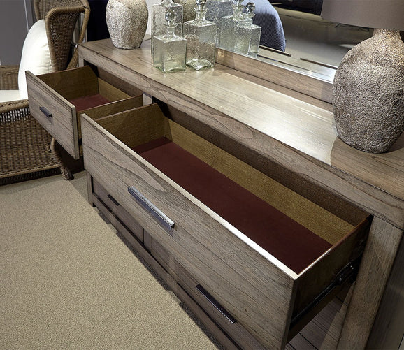 Modern Loft Greystone Panel Bed Bedroom Set by Aspen Home