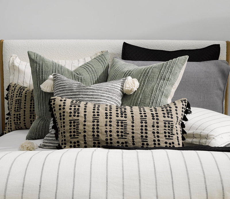 Villa by Classic Home Monaco Ivory Linen 3-Piece Duvet Cover Set - Image 7