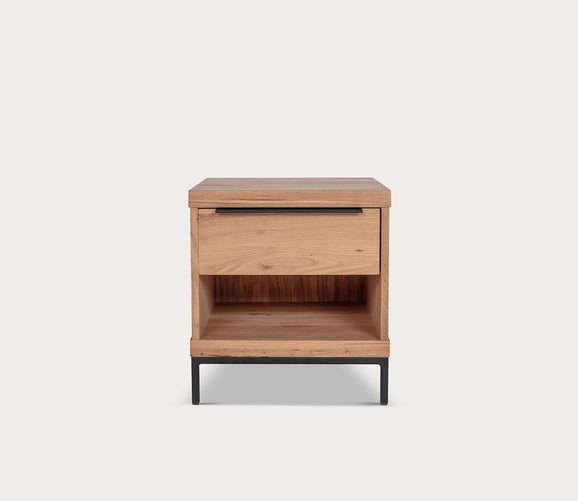 Montego Solid Oak Wood 1-Drawer Nightstand by Moe's Furniture