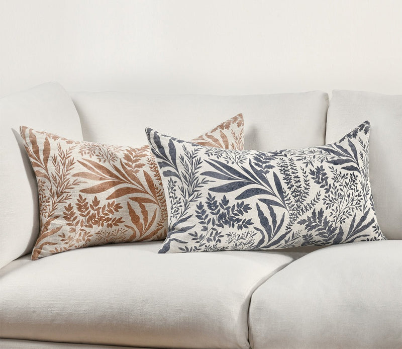 Villa by Classic Home Mulberry Denim Blue Throw Pillow - Image 2