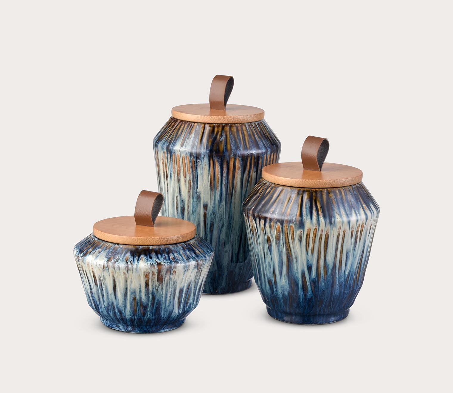 Mulry Glazed Jar Set of 3 by Elk Home