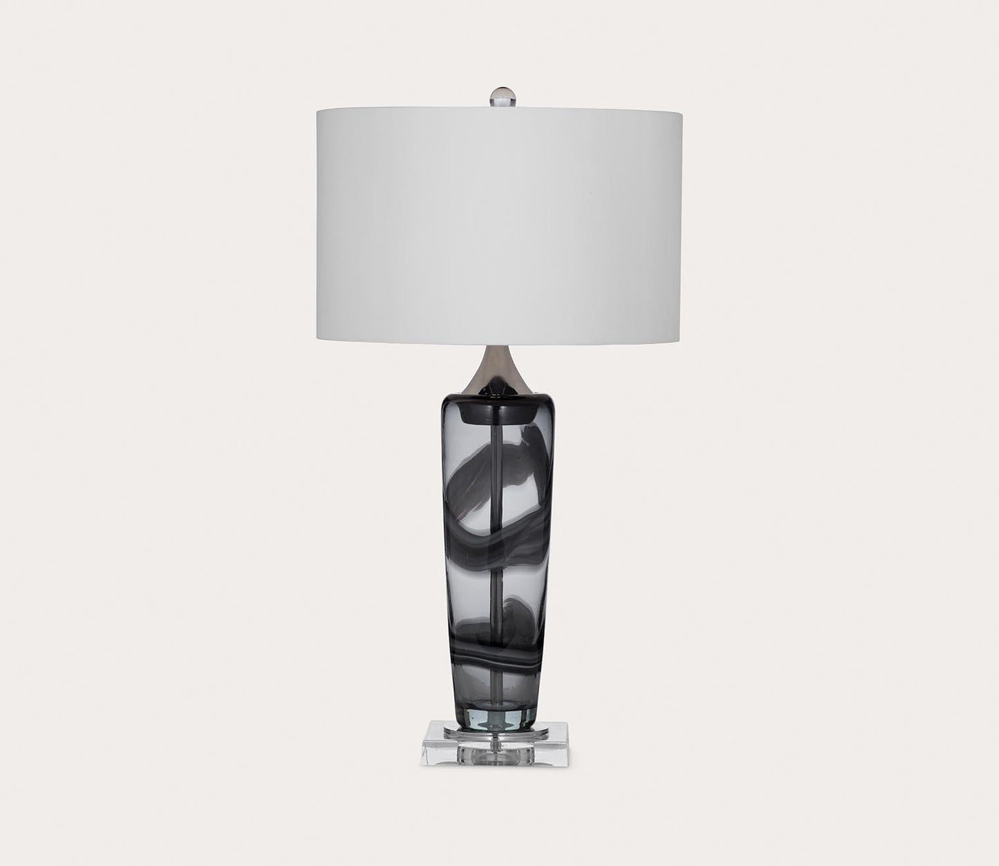 Nikola Glass Table Lamp by Bassett Mirror