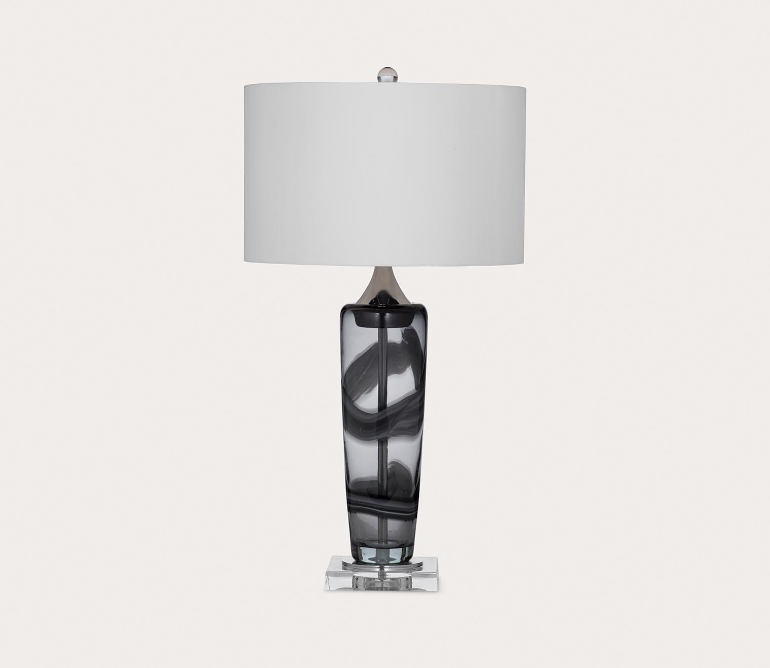 Nikola Glass Table Lamp by Bassett Mirror