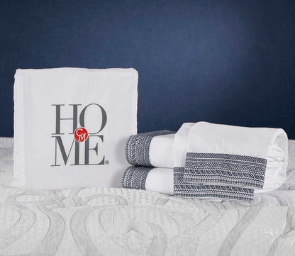 Olivia Embroidered Cotton Percale Sheet Set by CM Home