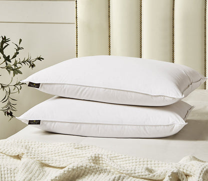 Organic Cotton Softy-Around White Feather and Down Pillow 2-Pack by Farm To Home