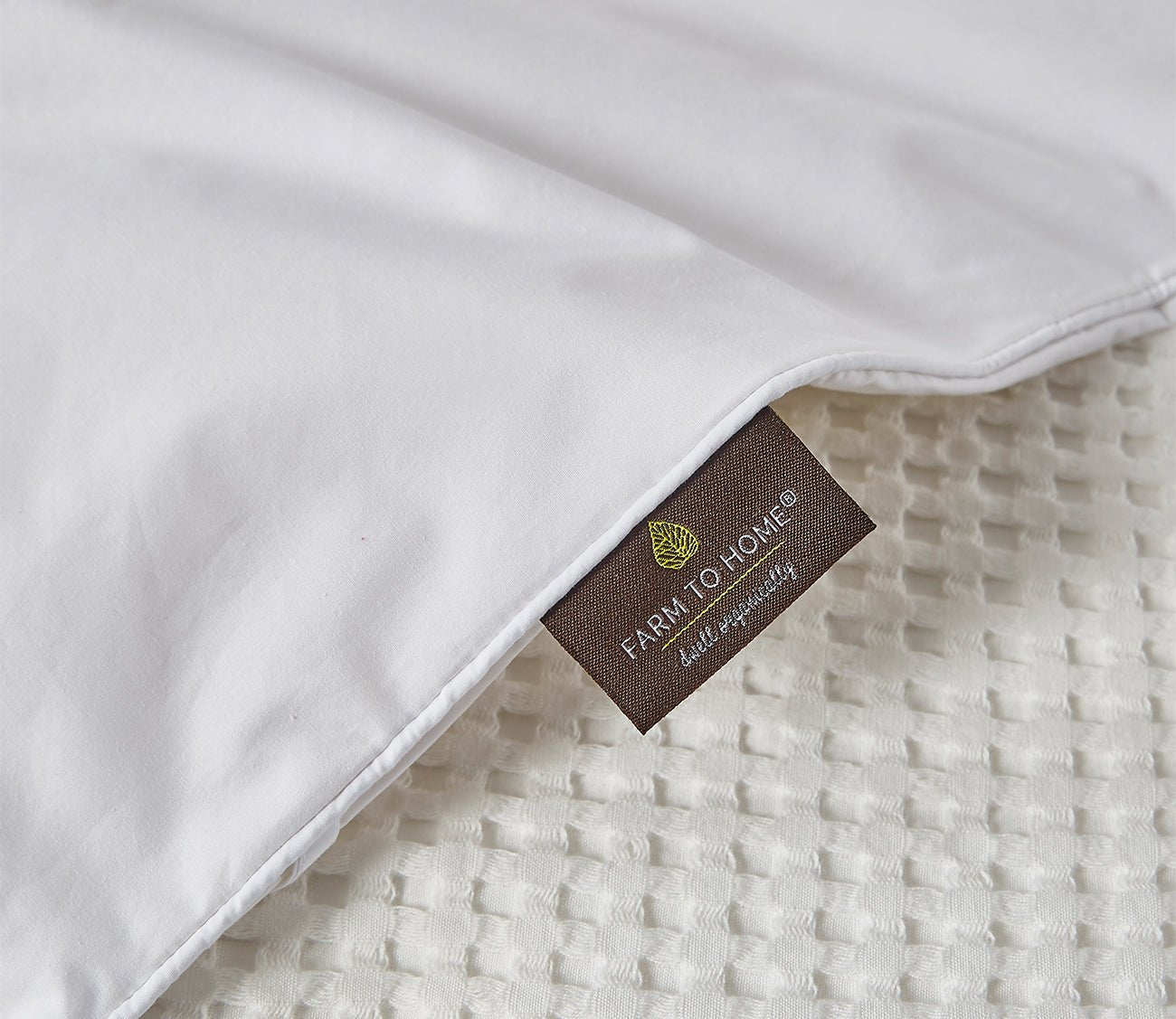 Organic Cotton White Down Comforter by Farm To Home