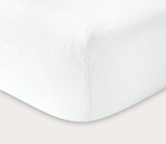 Originel Stone Washed Organic Linen Fitted Sheet by Yves Delorme