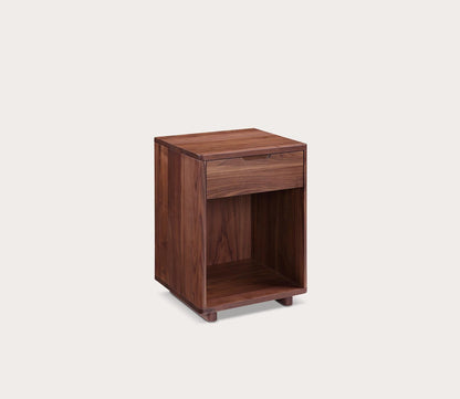 Osamu Walnut Wood 1-Drawer Nightstand by Moe's Furniture