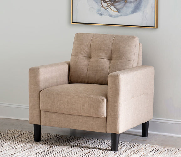 Owen Oatmeal Tufted Fabric Accent Chair by Legacy Classic
