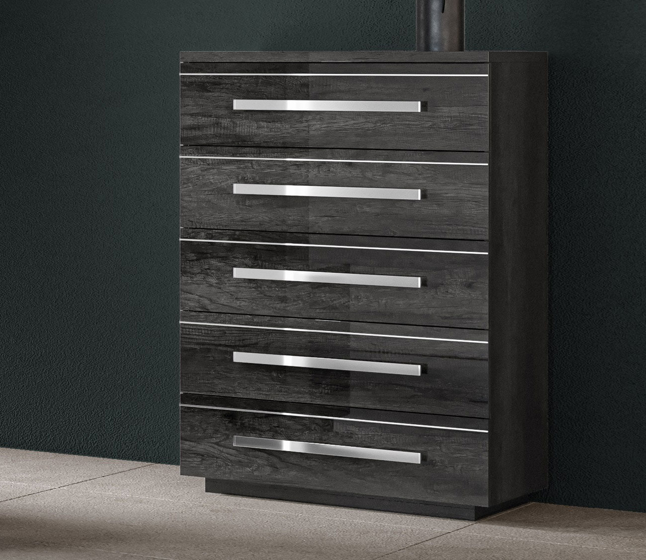 Palermo Palmi Lacquered 5-Drawer Chest by NCA Designs