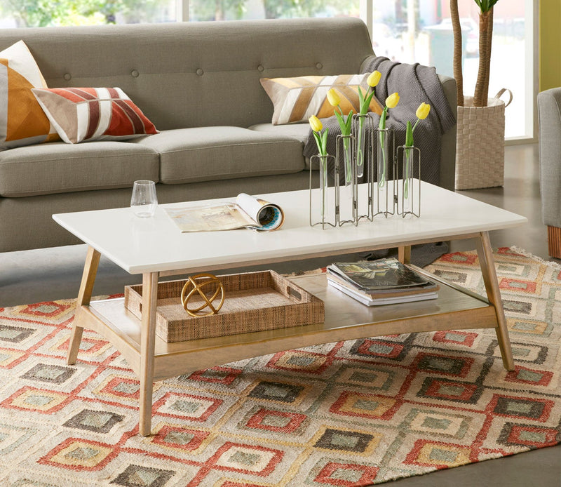 Madison Park Parker Two-Tone Wood Coffee Table - Image 3