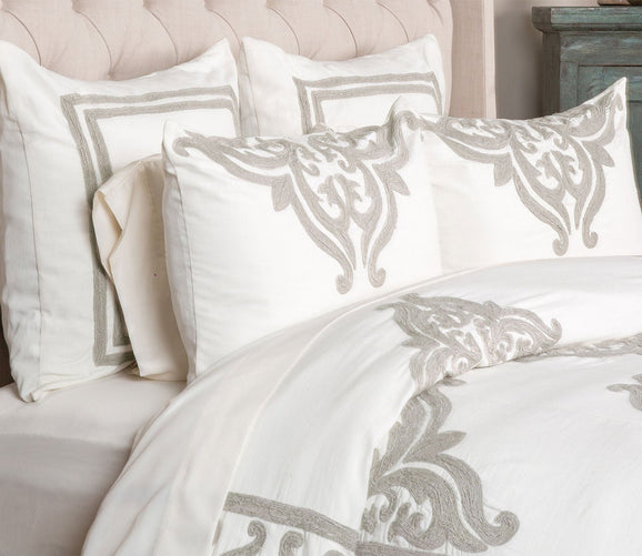 Patrina Embroidered Duvet Cover by Villa by Classic Home