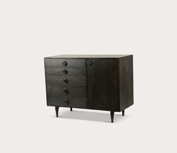 Phoenix Charcoal Mango Wood Multi-Drawer Dresser by Moe's Furniture
