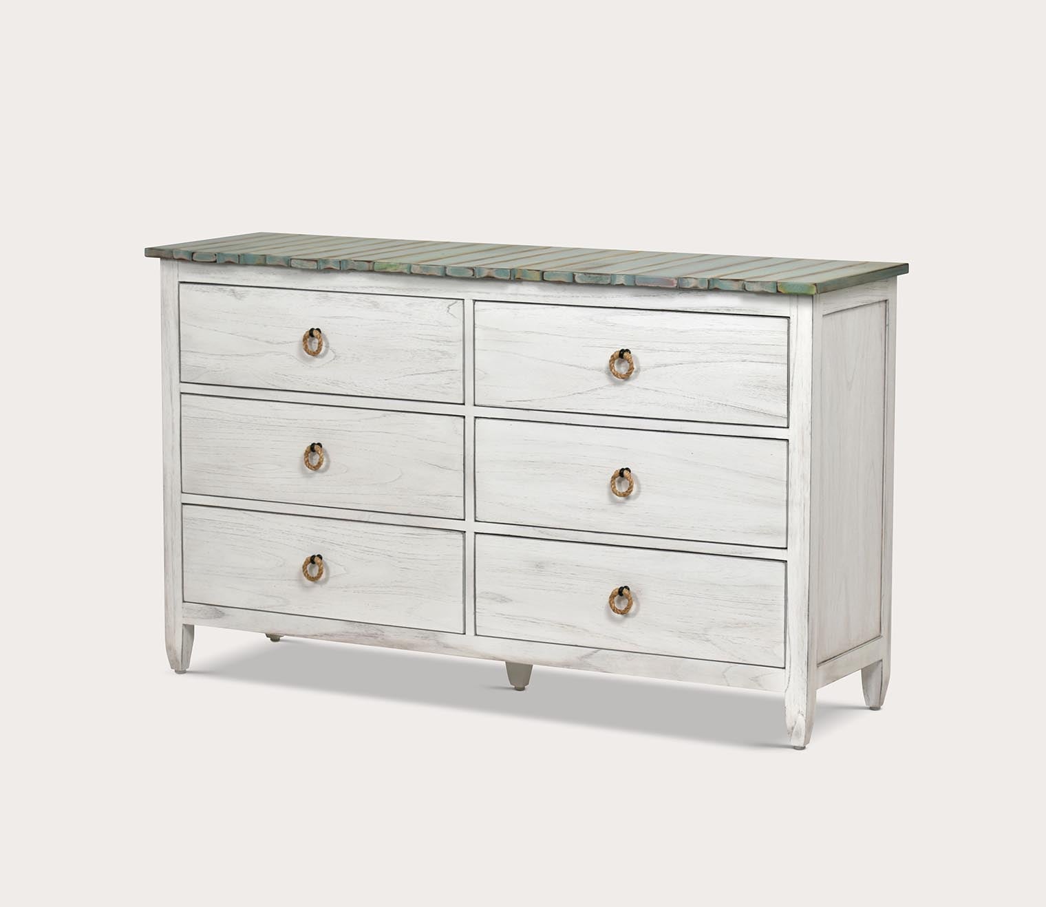 Picket Fence 6-Drawer Solid Wood Dresser by Sea Winds Trading