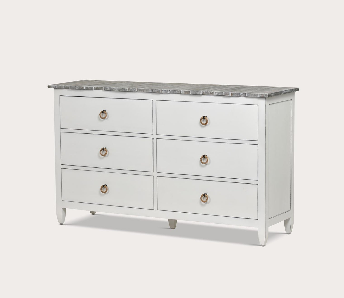 Picket Fence 6-Drawer Solid Wood Dresser by Sea Winds Trading