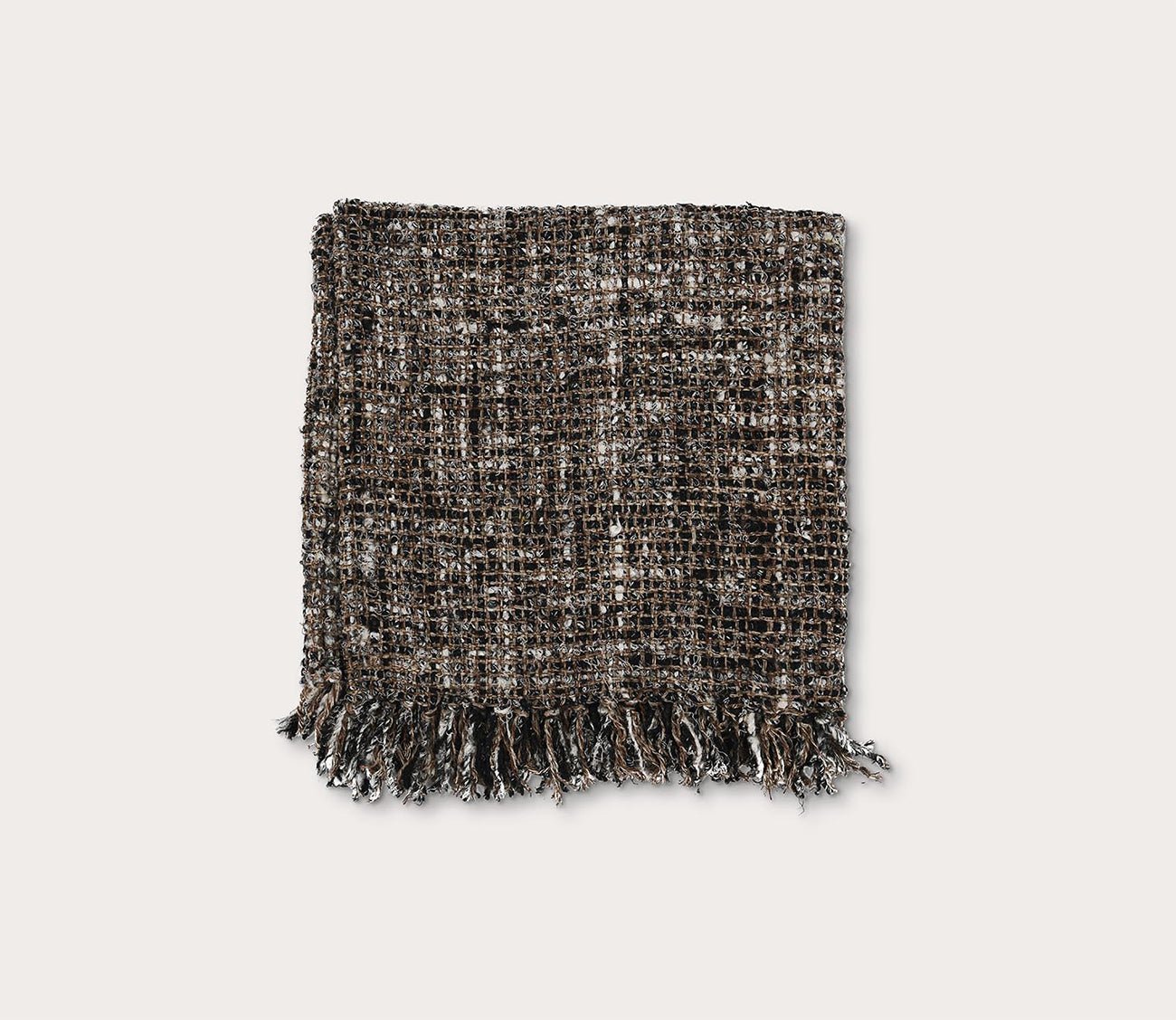 Porter Black Ivory Throw Blanket by Villa by Classic Home